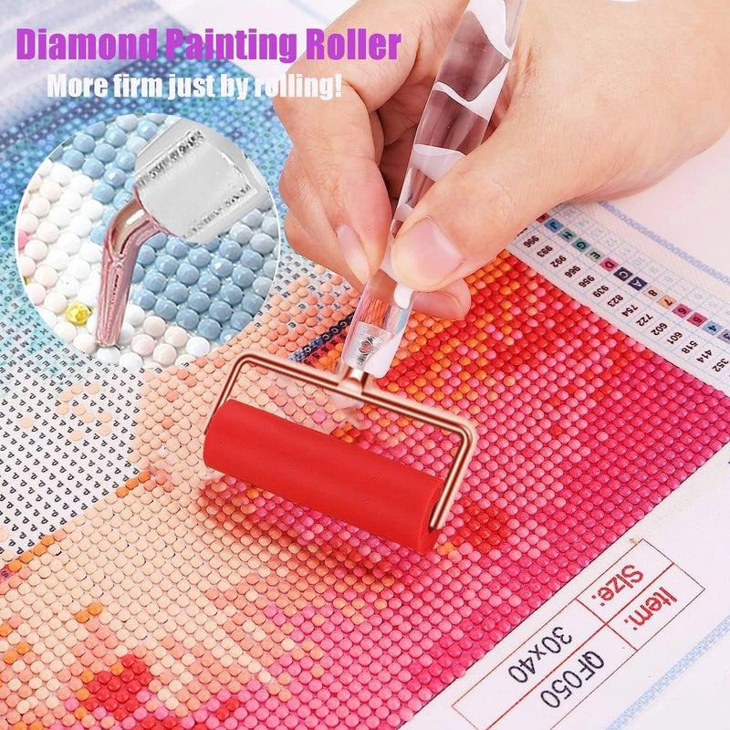 Heyseri 14PCS Diamond Painting Pen Accessories Tools Set, Exquisite Stainless Steel Metal Pen Tips,Ergonomic Diamond Art Pen and 6 Painting Glue Clay,Comfort Grip and Faster Drilling (White Gold) - Image 3